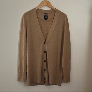Gap 100% Merino Wool Washable Boyfriend Cardigan Size XL